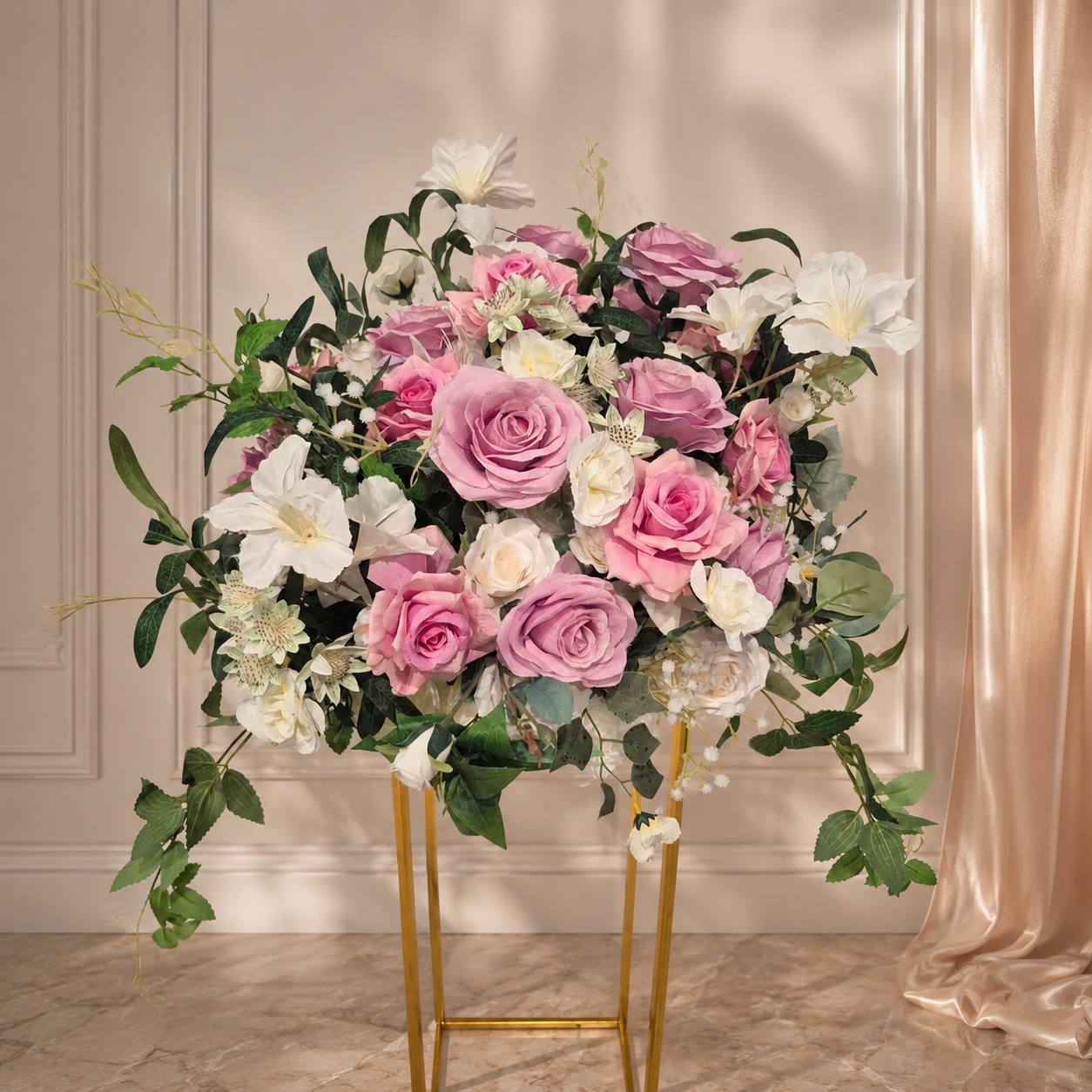 #C0130 - White Pink Purple Rose Flower Ball 20', $50.00 White Pink Purple Rose Flower Ball 20'