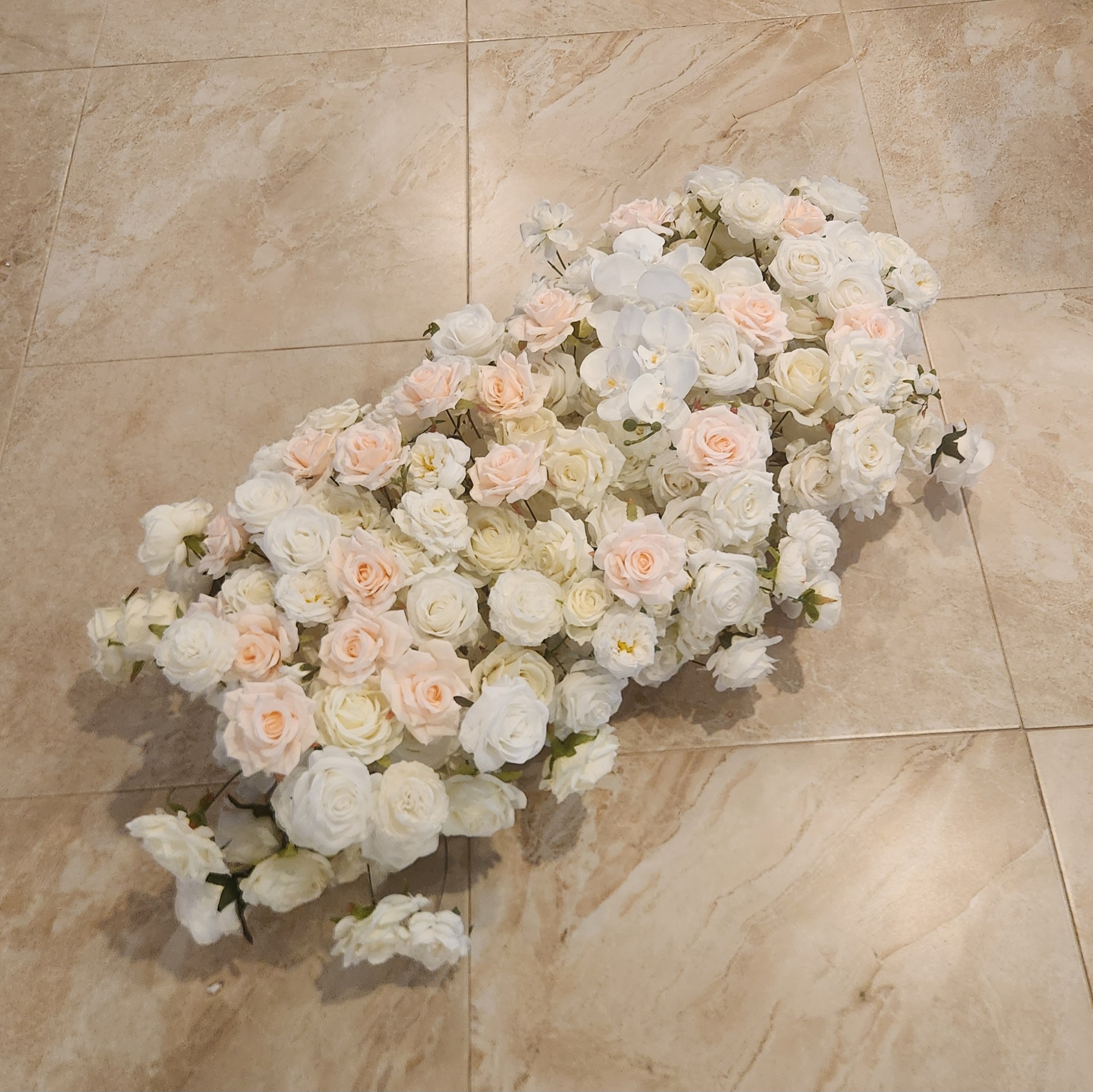 #C0070 - White Pink Rose Orchid Runner 3.2 ft , $50.00 White Pink Rose Orchid Runner 3.2 ft