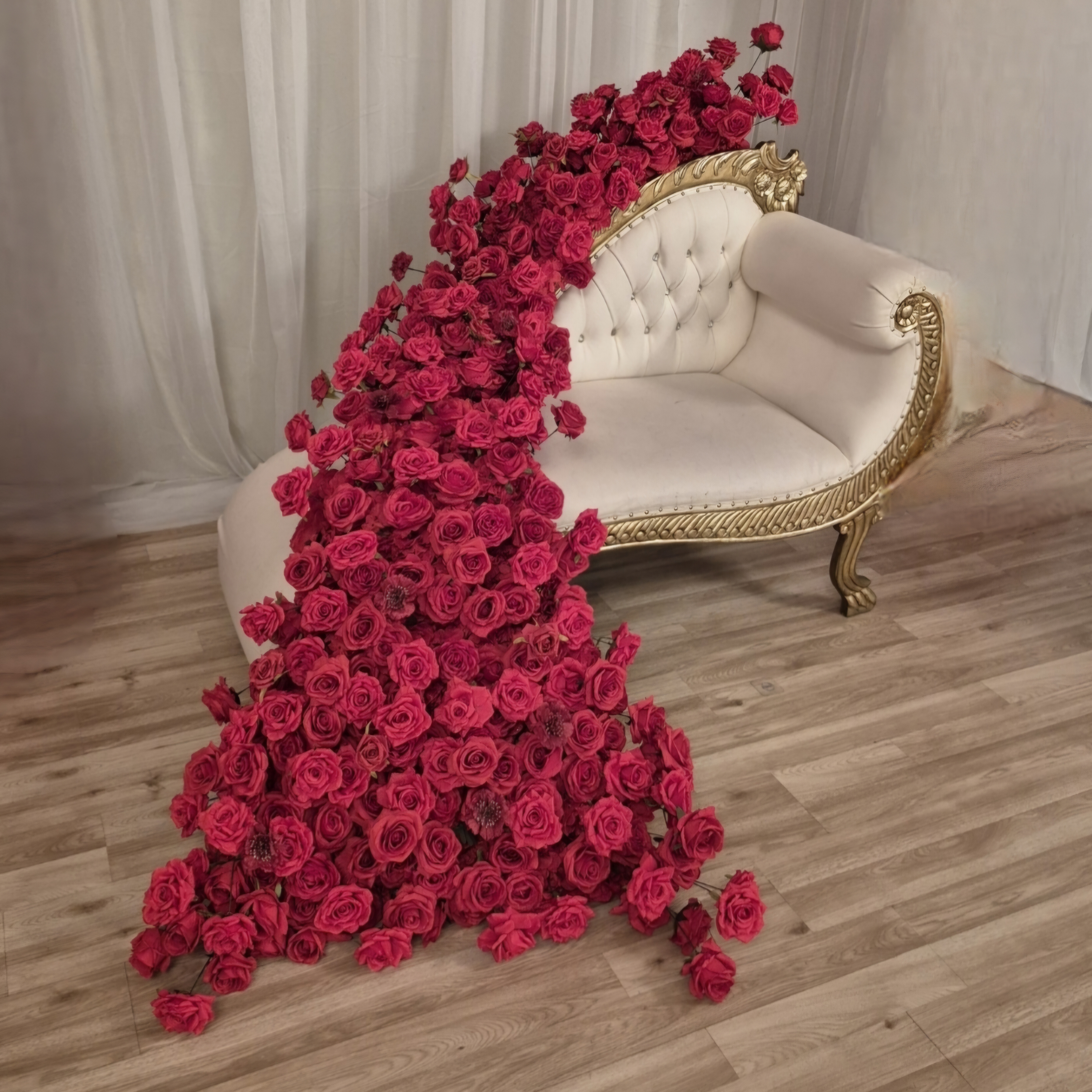 #C0102 - Red Rose Runner 9.2×4ft, $130.00 Red Rose Runner 9.2×4ft