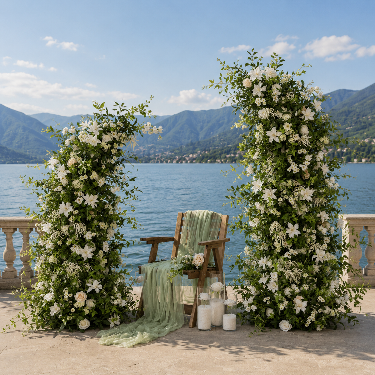 #B0046 - Rose Chamomile Greenery Arch, $295.00 Rose Chamomile Greenery Arch