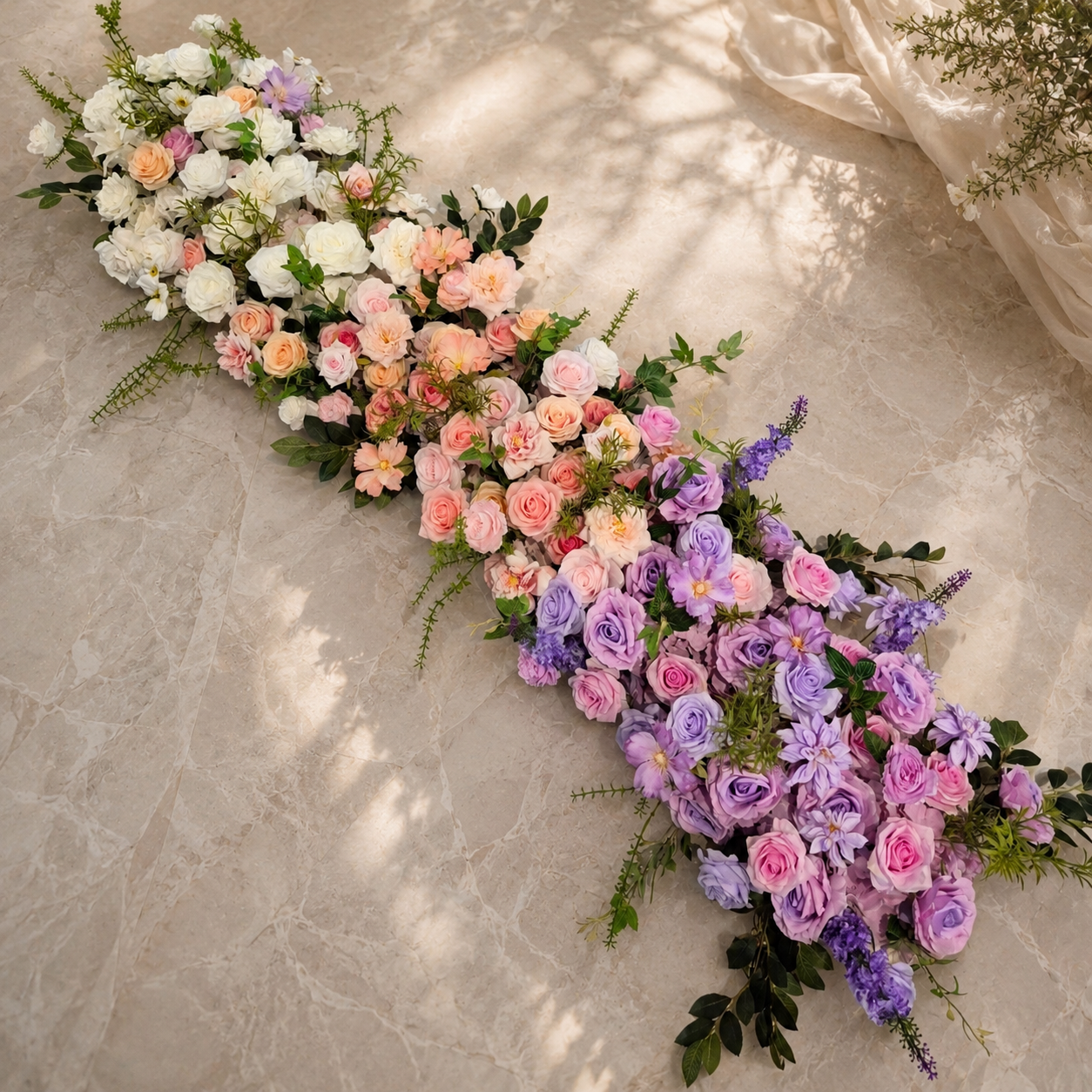 #C0076 - Rainbow Flower Runner 6.5Ft, $75.00 Rainbow Flower Runner 6.5Ft