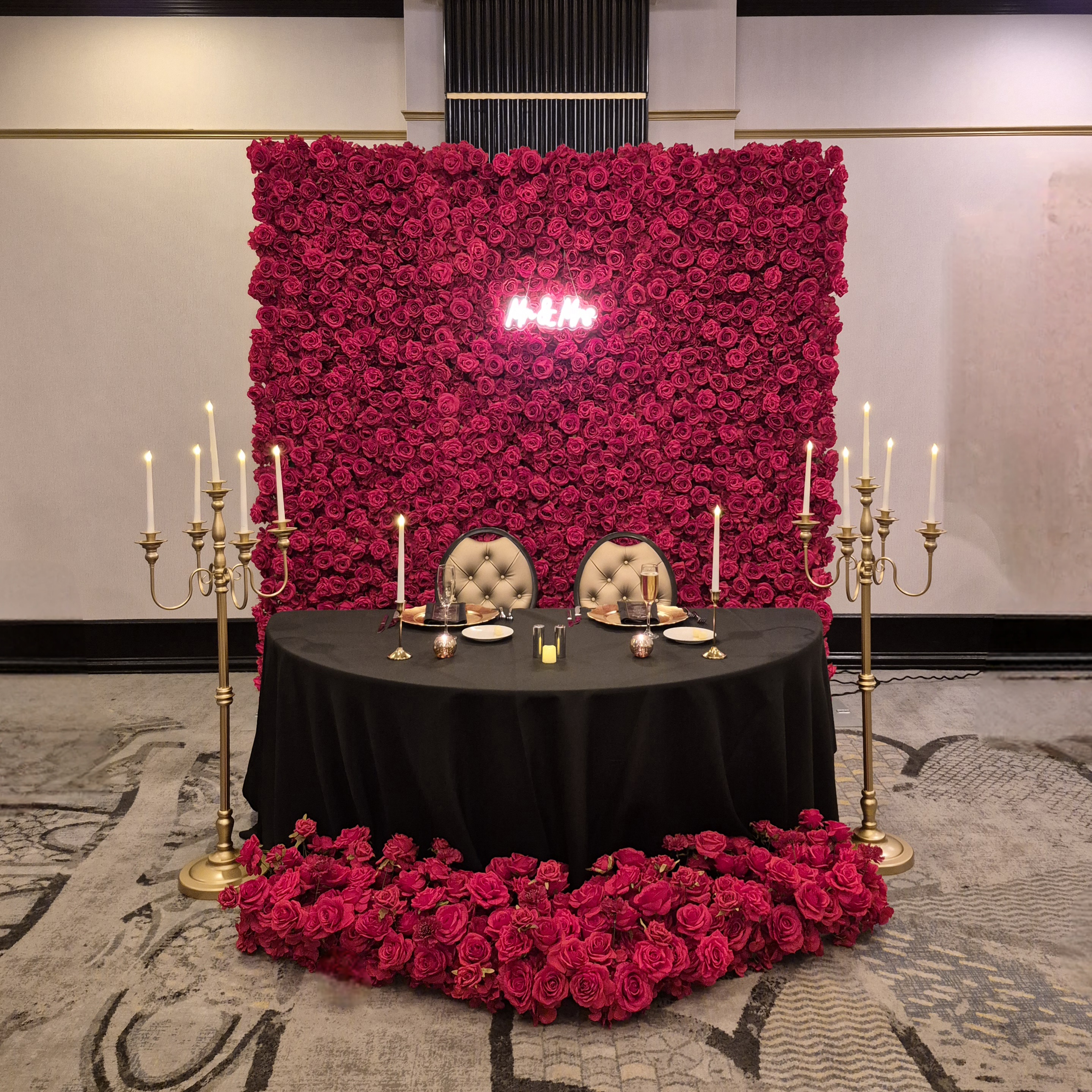 #AA0026 - Red Rose Wall & Runner , $395.00 Red Rose Wall & Runner