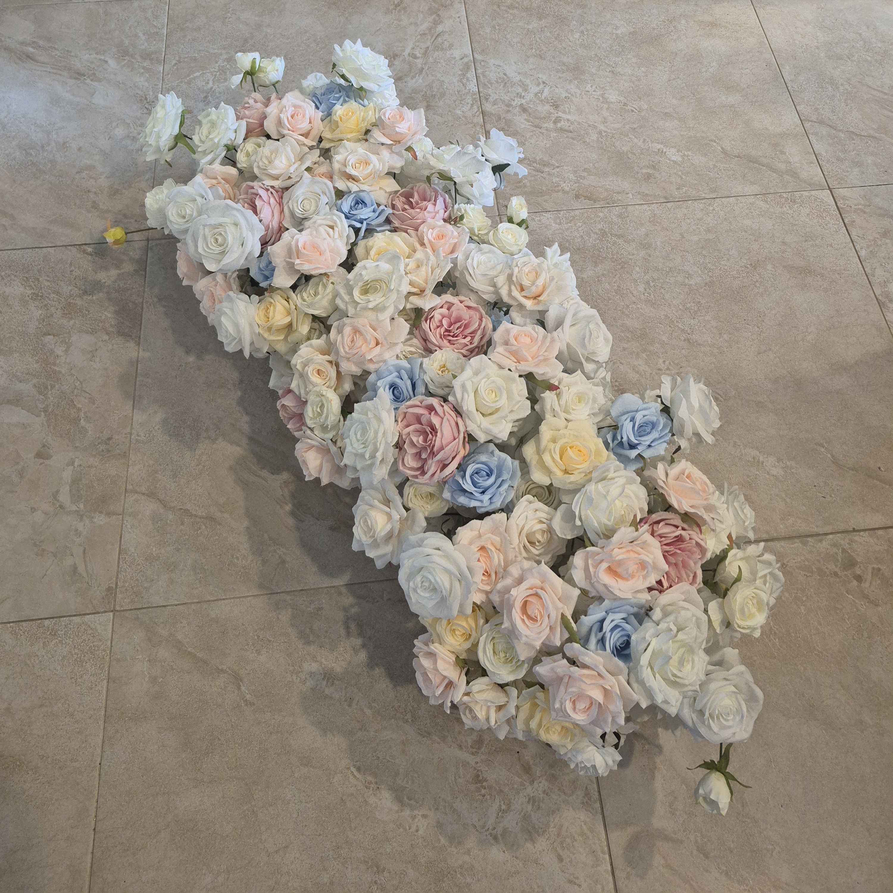 #C0142 - Luxury Pastel Colors Flower Runner 3.2ft, $55.00 Luxury Pastel Colors Flower Runner 3.2ft