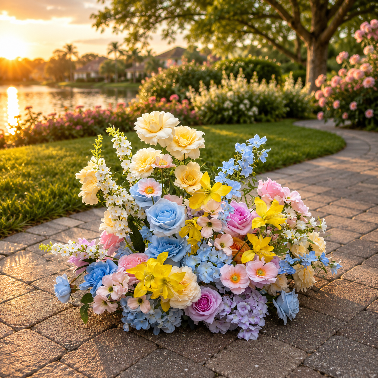 #C0157 - Spring Flowers Ball 26in, $63.00 Spring Flowers Ball 26in
