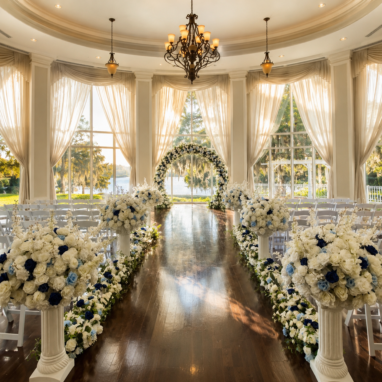 #AD0002 - Custom Florals & 6 Pedestals , $1 170.00 Custom Florals & 6 Pedestals