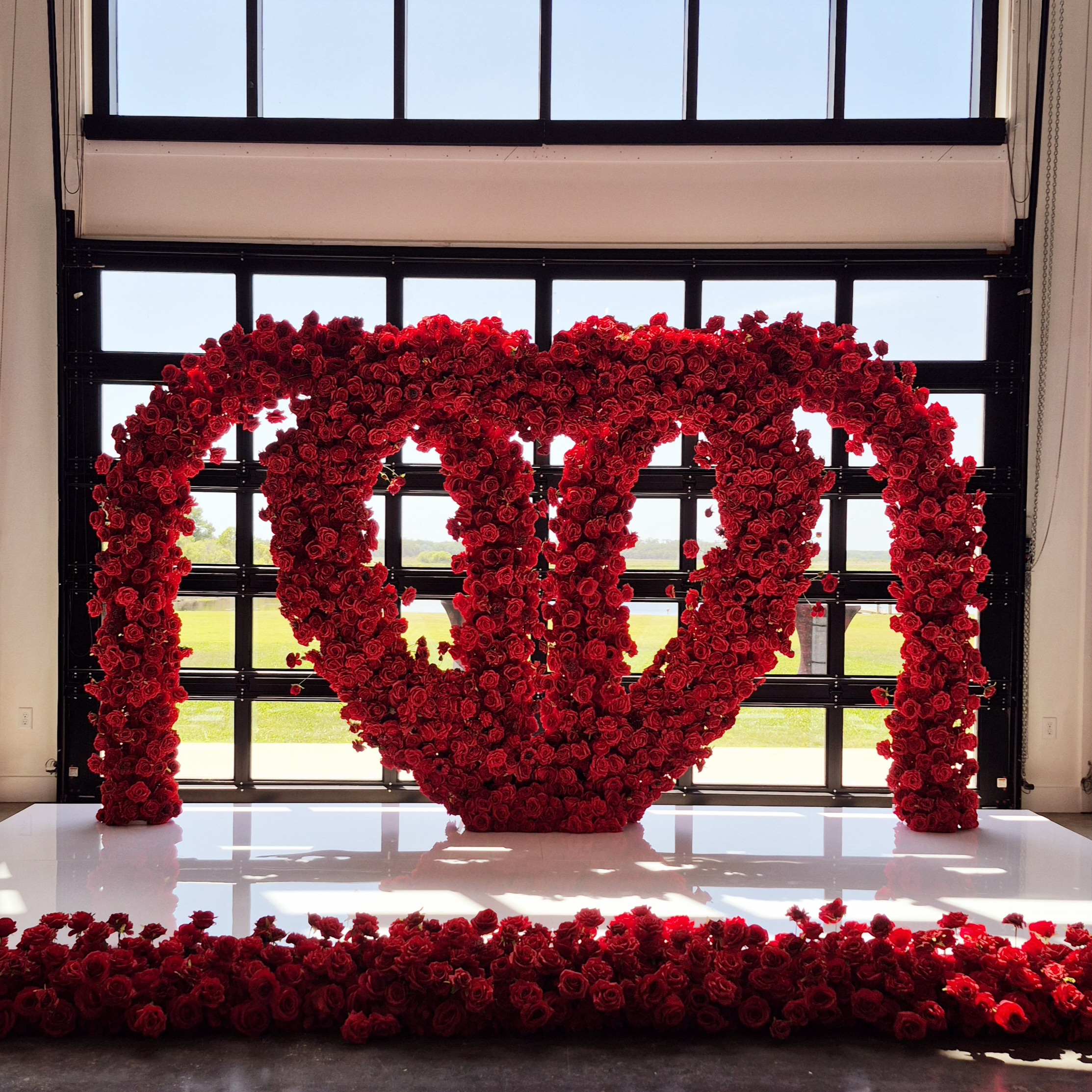 #B0049 - Red Rose Triple Arch, $795.00 Red Rose Triple Arch