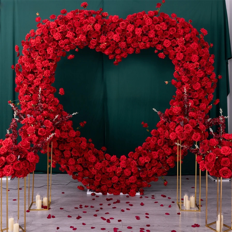 #B0001 - Red Rose Heart-Shaped Arch 8.2ft, $335.00 Red Rose Heart-Shaped Arch 8.2ft