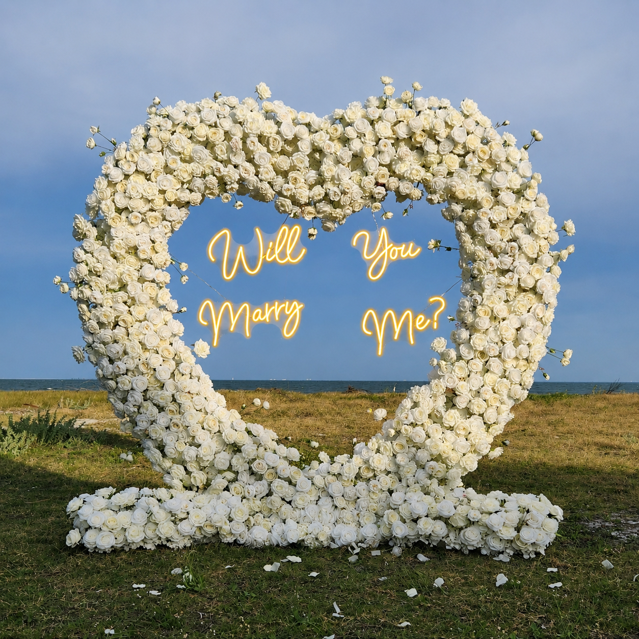 #R0011 - Set: Arch, Neon Sign, 2 Flower Runners, $385.00 Set: Arch, Neon Sign, 2 Flower Runners