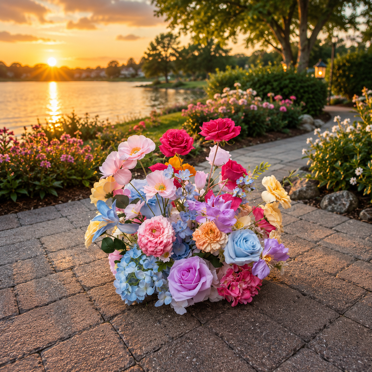 #C0163 - Spring Flowers Ball 13in, $33.00 Spring Flowers Ball 13in