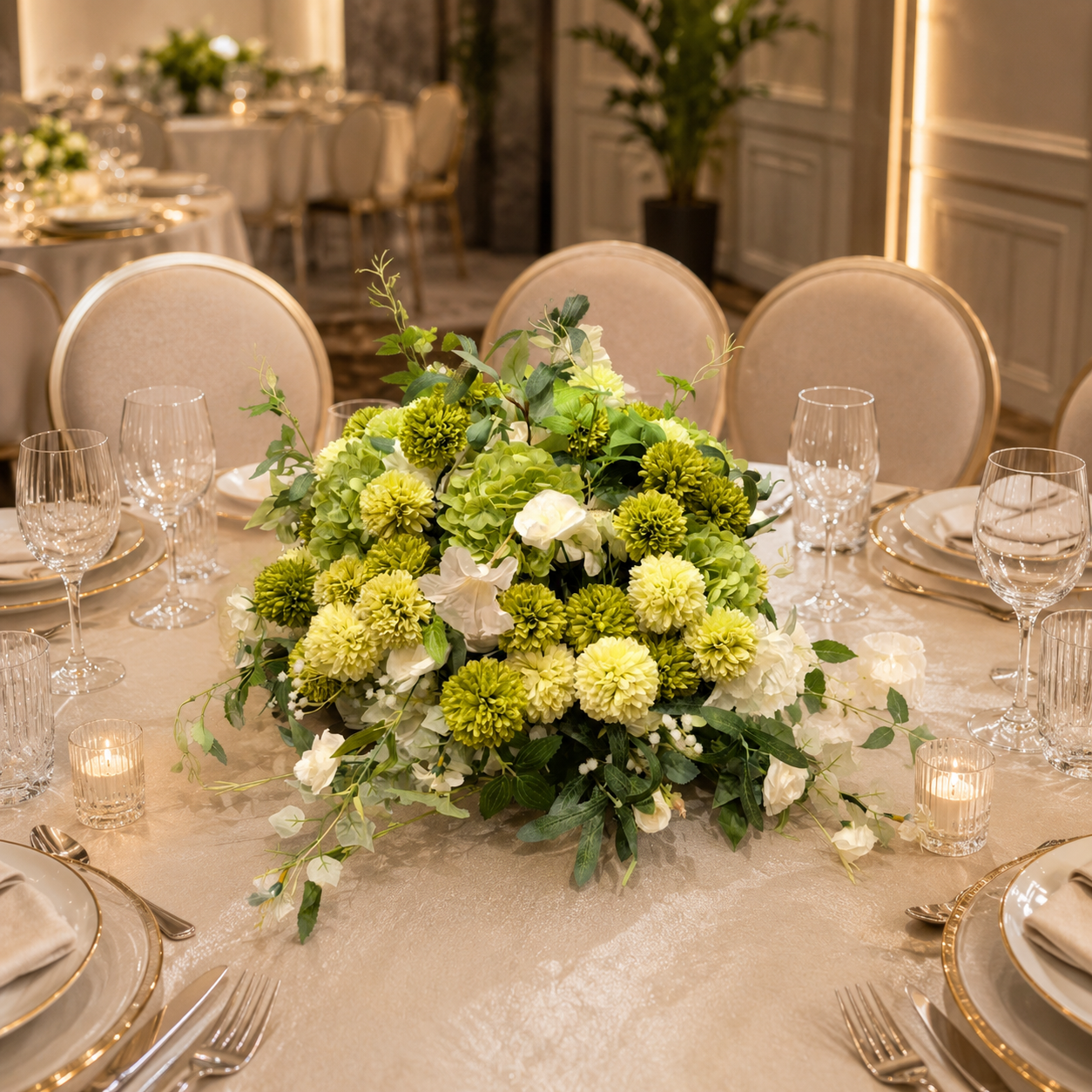 #C0138 - White Rose Greenery Hydrangea Carnation Ball 20" , $55.00 White Rose Greenery Hydrangea Carnation Ball 20"