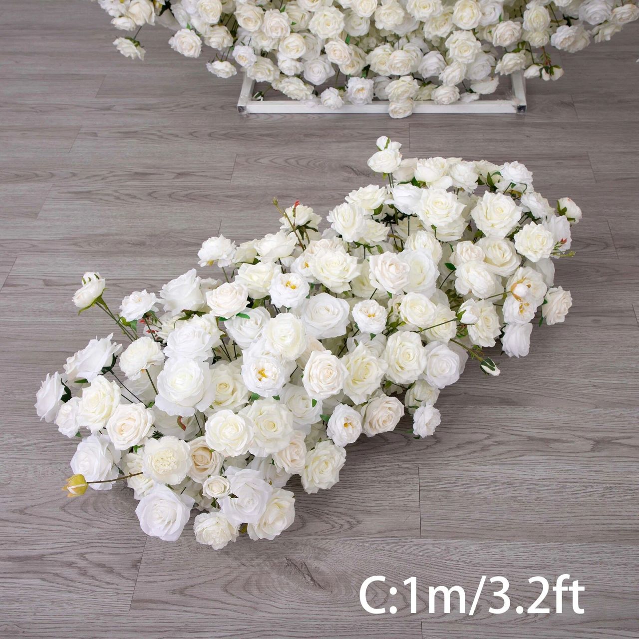 #C0042 - Luxury White Rose Runner for Aisle 3.2 ft, $45.00 Luxury White Rose Runner for Aisle 3.2 ft