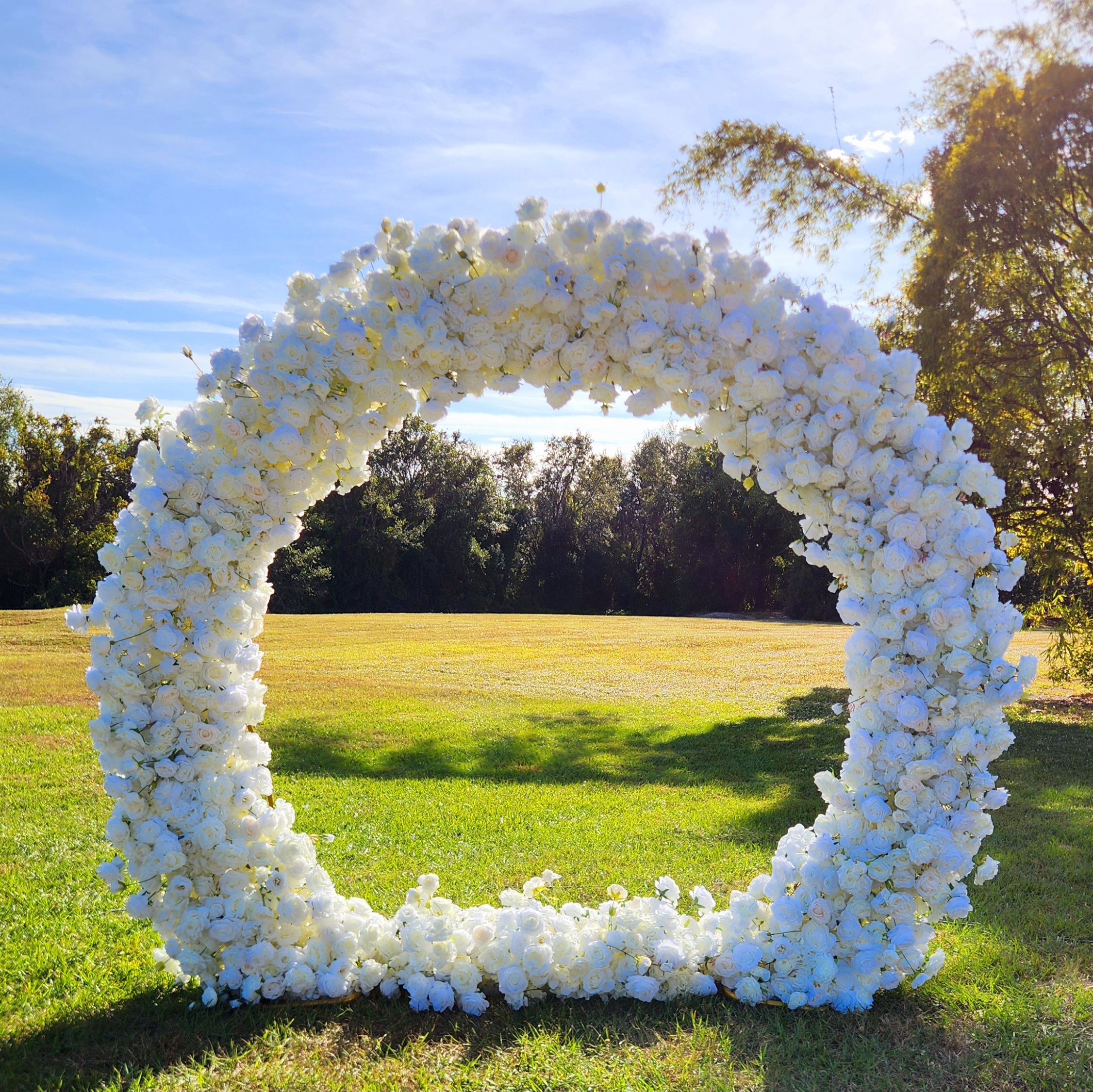 #B0035 - White Rose Round Arch, $360.00 White Rose Round Arch