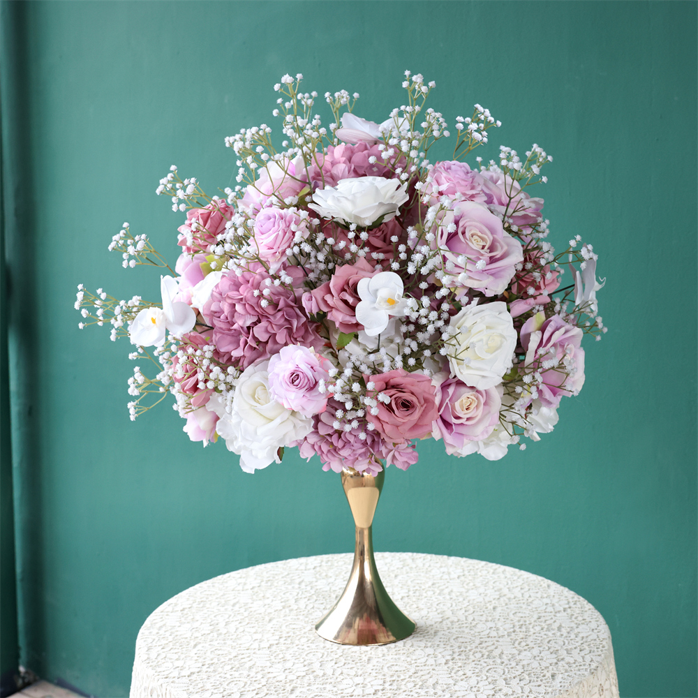 #C0033 - Purple Pink Rose Babysbreath Flower Ball 1.5 ft, $50.00 Purple Pink Rose Babysbreath Flower Ball 1.5 ft