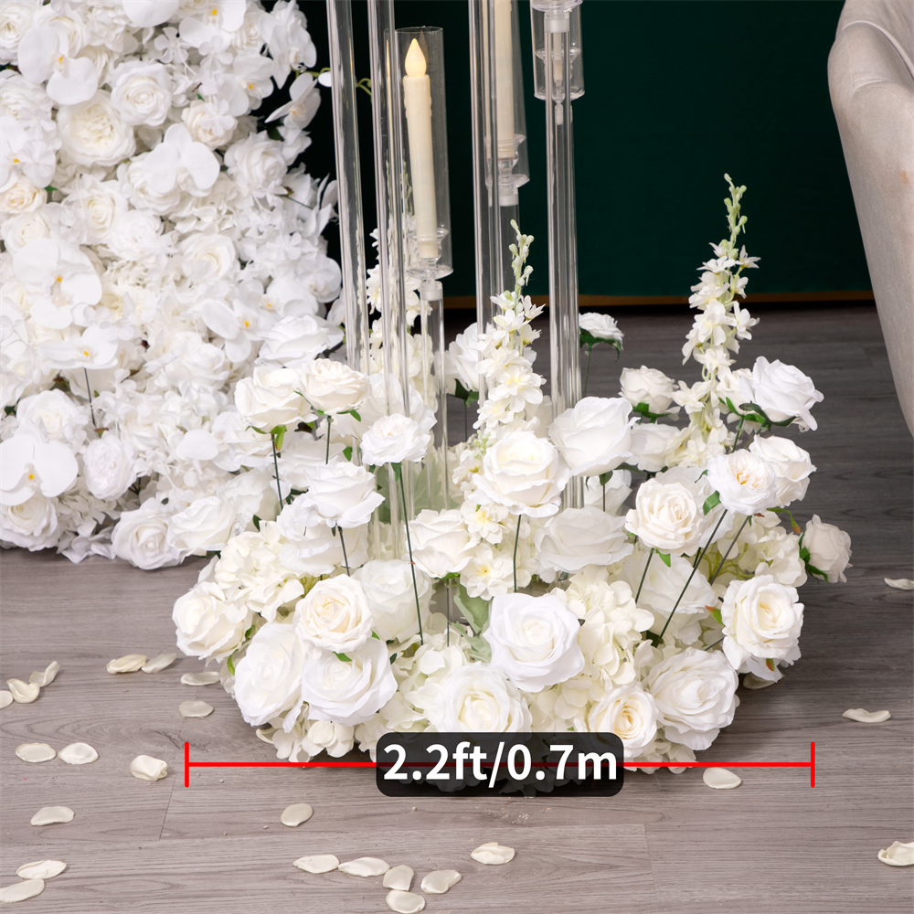#C0010 - White Rose Delphinium Floral Arrangement 2.2 ft, $45.00 White Rose Delphinium Floral Arrangement 2.2 ft