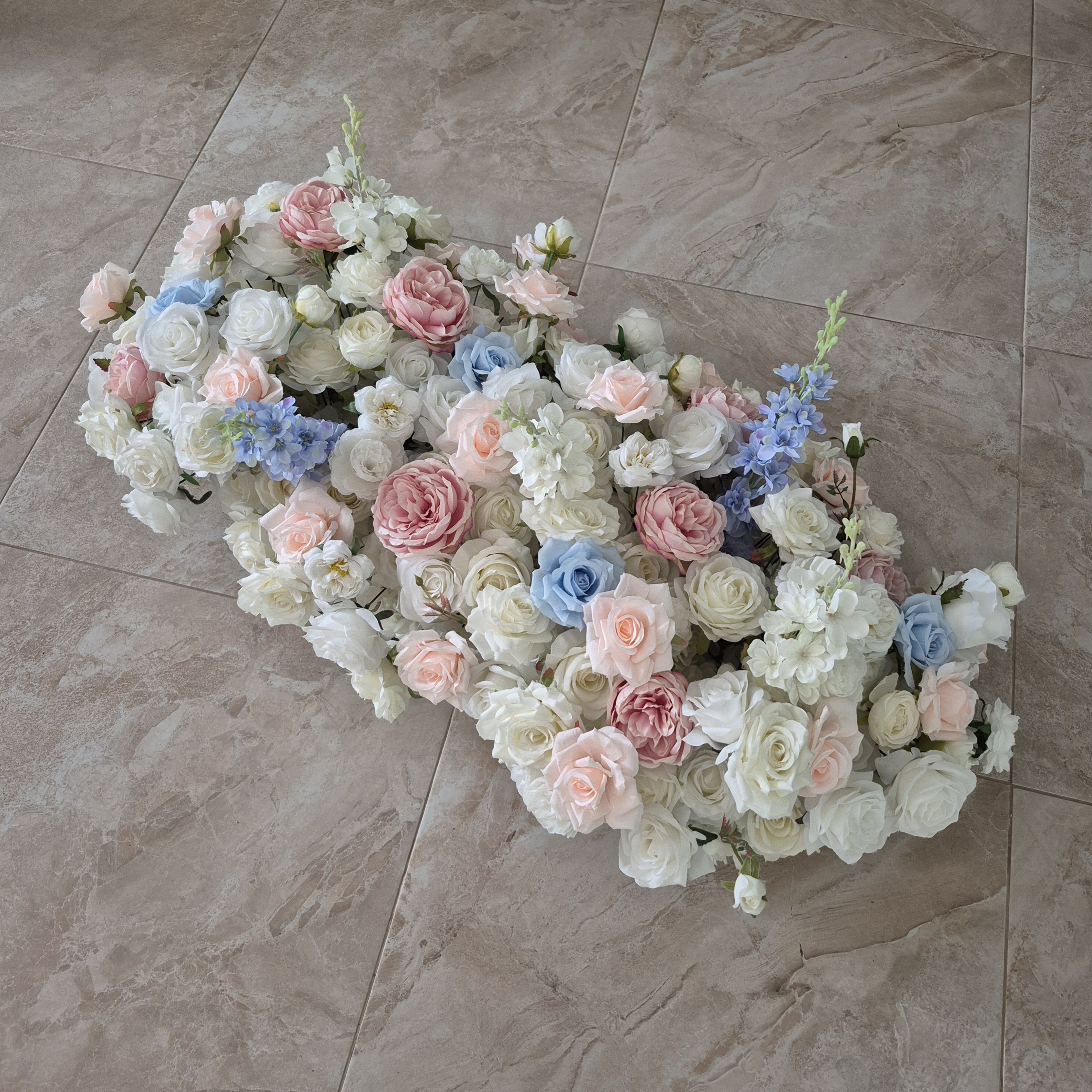 #C0086 - Pink Blue Rose Delphinium Runner 3.2 ft, $55.00 Pink Blue Rose Delphinium Runner 3.2 ft
